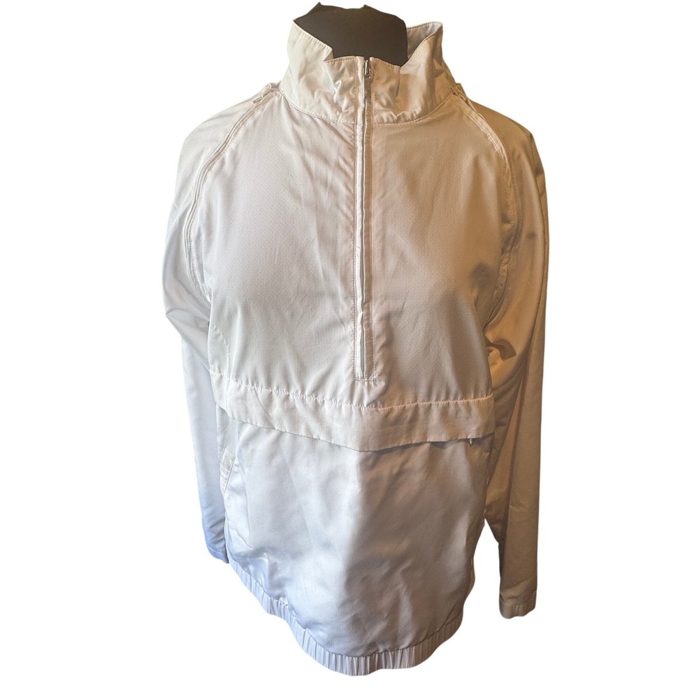 Lizgolf Bright White Zip Off Sleeve Golf Jacket Womens Large